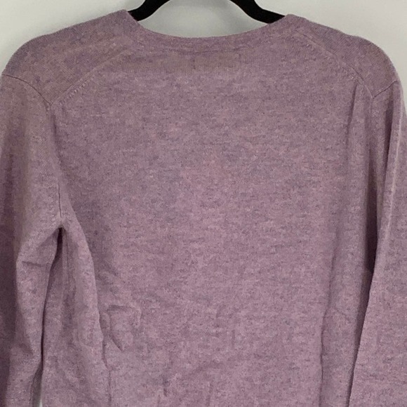 NEW! NAADAM Size Small V Neck Pullover Sweater Purple $385 MSRP J7-13 - Picture 6 of 11